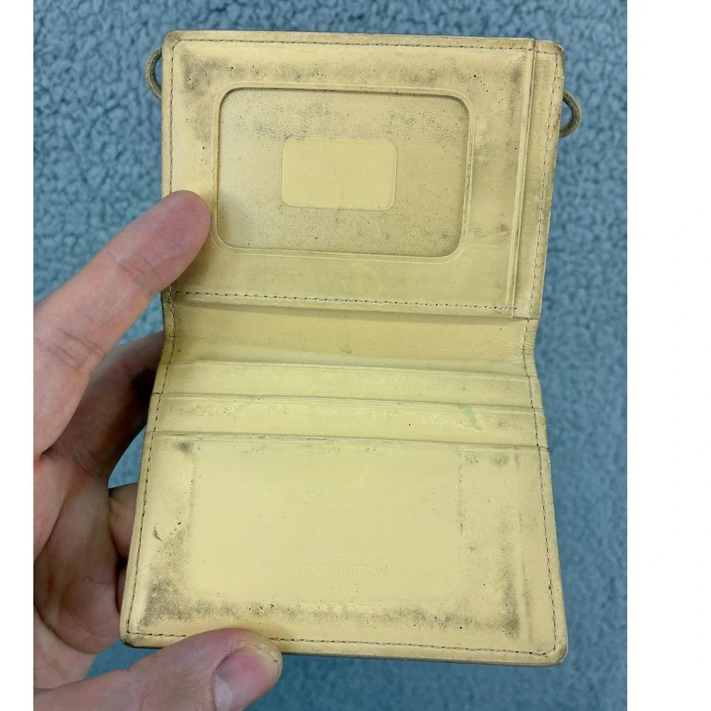 Louis Vuitton Epi Leather Card Holder Yellow MI0081 France Luxury Read